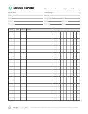 sound report template